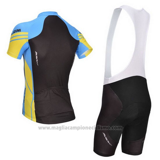 2014 Abbigliamento Ciclismo Pearl Izumi Nero e Blu Manica Corta e Salopette